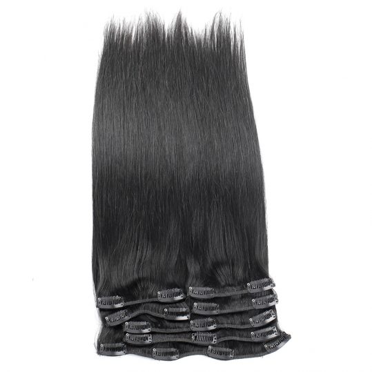 YVONNE Brazilian Straight Virgin Hair Clip In Human Hair Extensions 7 Pieces/Set Natural Color 120g/set