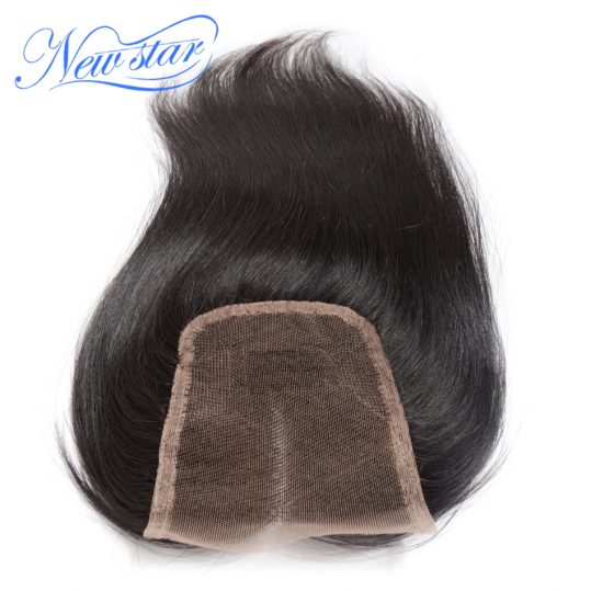Guangzhou New Star Peruvian Straight Hair Lace Middle Part 4''x4'' Closures Natural Color Virgin Human Hair With Baby Hair