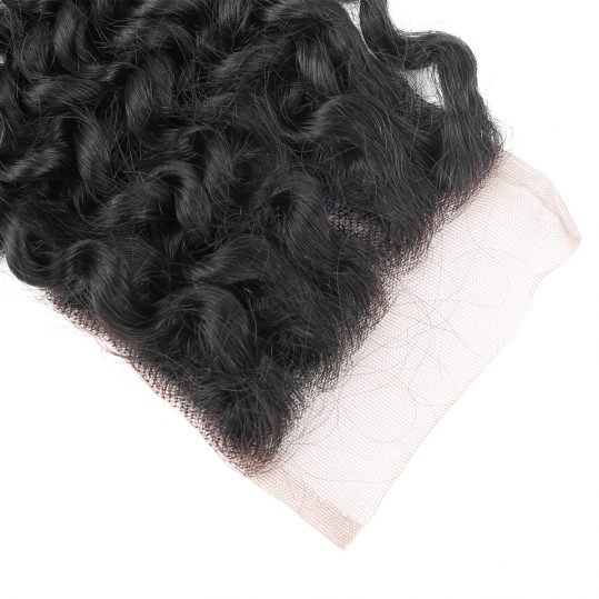 YVONNE Malaysian Curly Lace Closure 4x4 Free Part Virgin Human Hair Closure Natural Color Free Shipping
