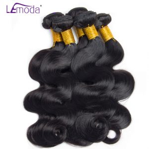 LeModa Hair Brazilian Body Wave 100 Human Hair Weave Bundles 1pc Free Shipping 10-28 Non-Remy Hair Extensions Double Weft