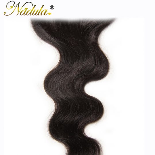 Nadula Hair 10-20inch Brazilian Body Wave Hair Free Part Closure 4*4 Non Remy Human Hair Swiss Lace Closure  120% Density