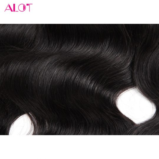 ALot Hair Brazilian Lace Frontal Closure Body Wave 13x4 Ear To Ear Non Remy Human Hair Closure With BaBy Hair Pre Plucked