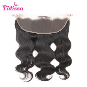 Yolissa Hair Company 13"*4" Ear To Lace Frontal Closure With Baby Hair Brazilian Body Wave 8-20 inch non-remy Hair free shipping