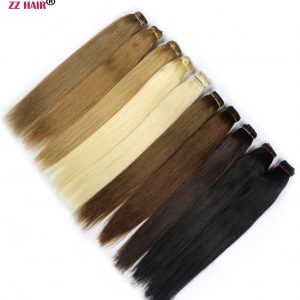 ZZHAIR 20" 51cm 100% Brazilian Hair 5 Clips In Human Hair Extensions 1Pcs 100g One Piece Set Straight Natural Hair Non-remy