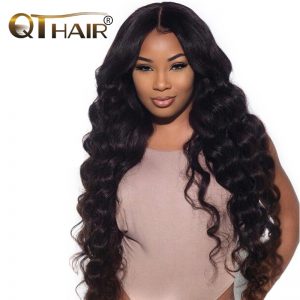 Loose Deep Brazilian Hair Weave Bundles Non-Remy hair More Wave 8-28 inch Fast Shipping Can Buy 3 Bundles or More QThair
