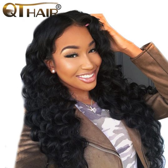 Loose Deep Brazilian Hair Weave Bundles Non-Remy hair More Wave 8-28 inch Fast Shipping Can Buy 3 Bundles or More QThair