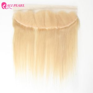 AliPearl Hair Brazilian Human Hair 613 Blonde Lace Frontal Closure Straight 13x4 Free Part 10-20 inch NonRemy Hair Free Shipping
