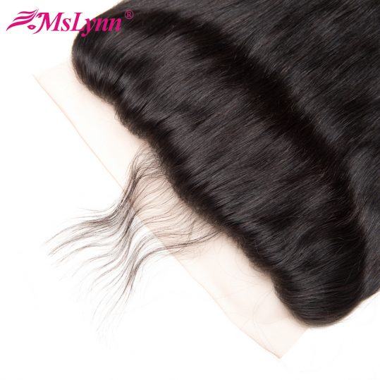Mslynn Lace Frontal Closure 13x4 Brazilian Straight Hair With Baby Hair Ear To Ear Free Part Human Hair Closure Non Remy Hair