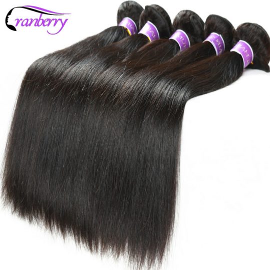 Cranberry Hair Store Brazilian Straight Hair Bundles 8-26 inches 100% Human Hair Bundles Extensions Non Remy Hair Weaving