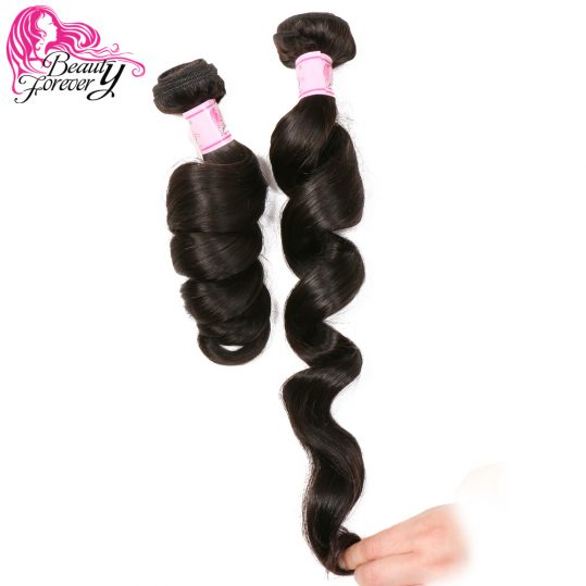 Beauty Forever Brazilian Hair Loose Wave Non-remy Human Hair Weave Bundles Natural Color 16-26 Inch Free Shipping