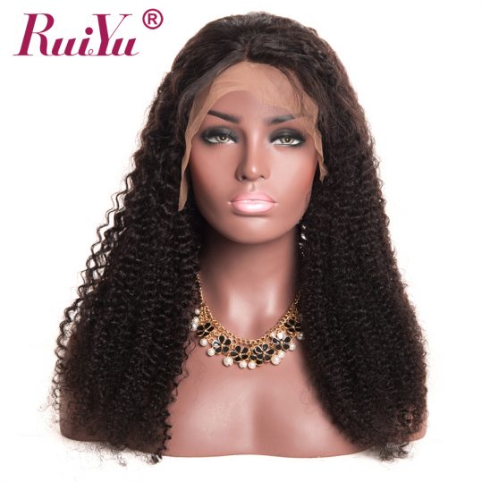 Kinky Curly Wig Lace Front Human Hair Wigs For Black Women Brazilian Non Remy Hair Lace Wigs Pre Plucked With Baby Hair RUYU