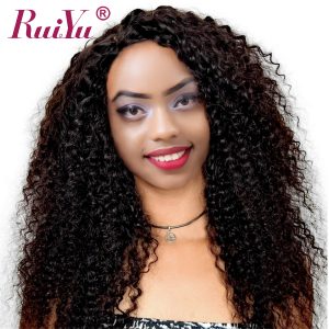 Kinky Curly Wig Lace Front Human Hair Wigs For Black Women Brazilian Non Remy Hair Lace Wigs Pre Plucked With Baby Hair RUYU