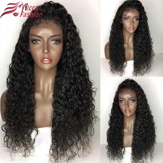 Dream Beauty 180% Density Lace Front Human Hair Wigs For Black Women Natural Color Brazilian Curly Non-Remy Hair 14-22 Inch