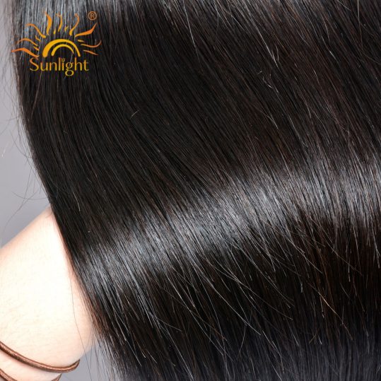 Sunlight Human Hair Brazilian Straight Hair Weave Bundles Non-Remy Human Hair Extensions Free Shipping 1b Can Buy 4 or 3 Bundles