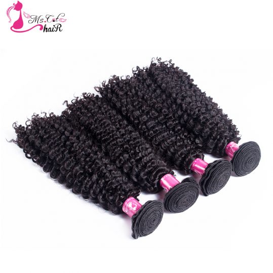 Ms Cat Hair Kinky Curly Brazilian Hair Weave Bundles 100% Human Hair One Piece Double Weft Hair Extensions Non Remy