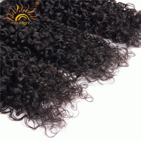 Brazilian Curly Weave Human Hair Bundles Sunlight Human Hair Extensions 1 Piece Non-remy Hair Weft Natural Color Thick And Full