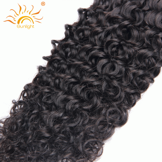 Brazilian Curly Weave Human Hair Bundles Sunlight Human Hair Extensions 1 Piece Non-remy Hair Weft Natural Color Thick And Full