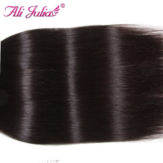 Ali Julia Straight Brazilian Hair Non Remy Natural Color 8-30 Inches Human Hair Weaving