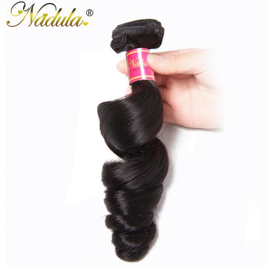 Nadula Hair Brazilian Hair Loose Wave 16-26inch Non-Remy Hair Bundles 100% Human Hair Weave Natural Color Free Shipping