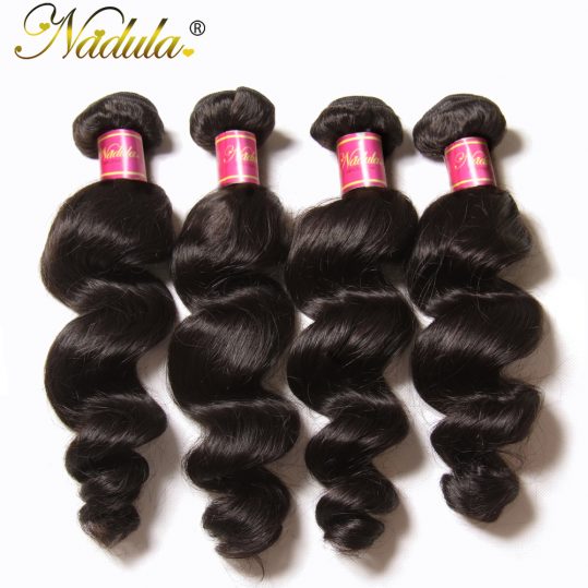 Nadula Hair Brazilian Hair Loose Wave 16-26inch Non-Remy Hair Bundles 100% Human Hair Weave Natural Color Free Shipping