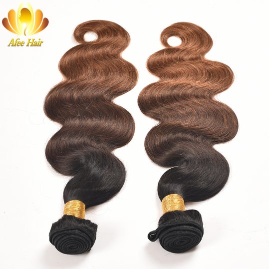 Ali Afee Ombre Brazilian Body Wave Hair Extension T1B/4/30 3 Tones Non Remy Cheap Human Hair Bundles Can Buy 3 or 4 Bundles
