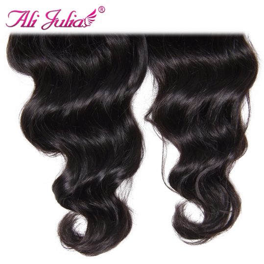 Ali Julia Hair Products Brazilian Non Remy Hair Natural Wave Natural Color Human Hair Extensions 8 inches to 26 inches