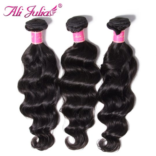Ali Julia Hair Products Brazilian Non Remy Hair Natural Wave Natural Color Human Hair Extensions 8 inches to 26 inches