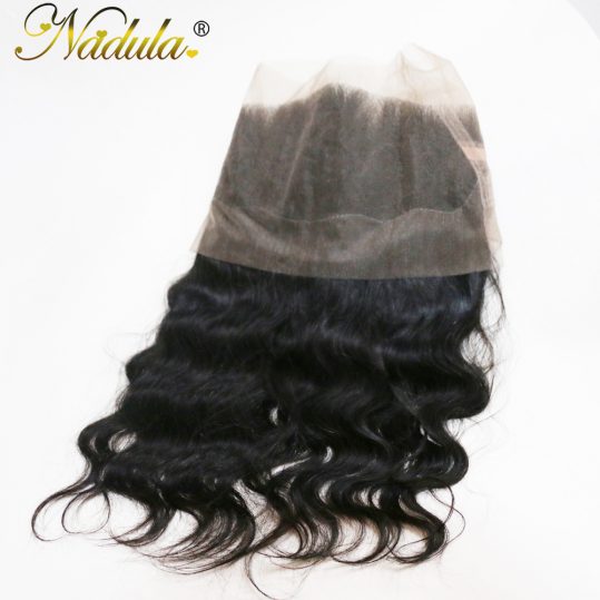 Nadula Hair Brazilian Body Wave Non Remy Hair 360 Lace Frontal 10-20inch Free Part Hair Closure Natural Color,Free Shipping