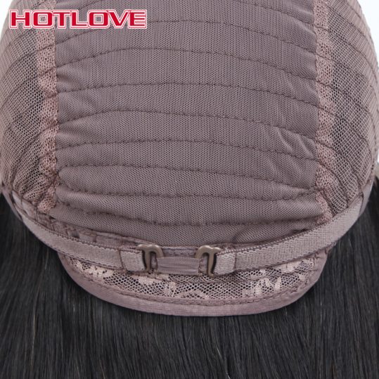 HOTLOVE Lace Front Human Hair Wigs For Black Women Brazilian Hair Straight Wigs With Baby Hair Pre Plucked Swiss Lace Non Remy