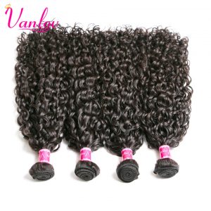 Vanlov Brazilian Water Wave Brazilian Hair Weave Bundles Human Hair Extension Natural Black Non Remy Can Buy 3/4 PCS or More
