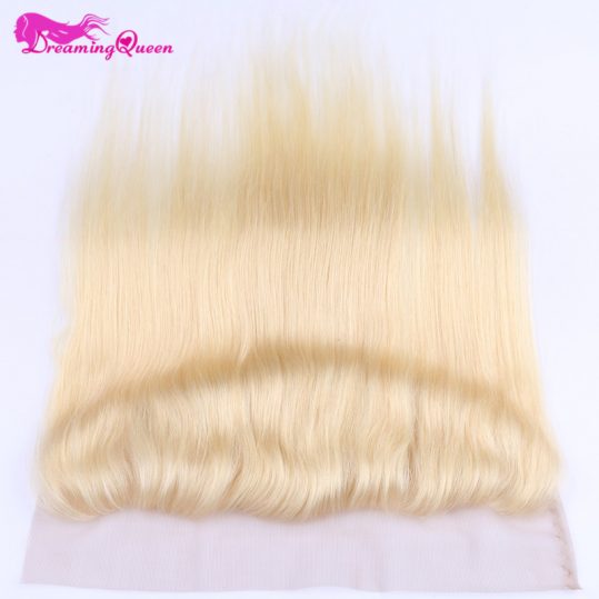 613 Blonde Lace Frontal Closure Brazilian Straight Hair 13x4 Closure 100% Human Hair Light Brown No Remy Dreaming Queen Hair
