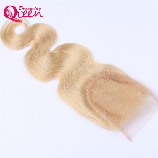 Dreaming Queen Hair Body Wave 4x4 Lace Closure #613 Color Brazilian 100% Human Hair Blonde Closures With Baby Hair No Remy Hair