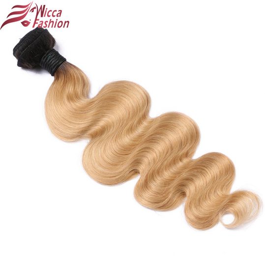 Dream Beauty Ombre Brazilian Body Wave Human Hair Bundles 1 PC T1B/27 2 Tone Blonde Non Remy Hair Weaves 1 Bundle Free Shipping