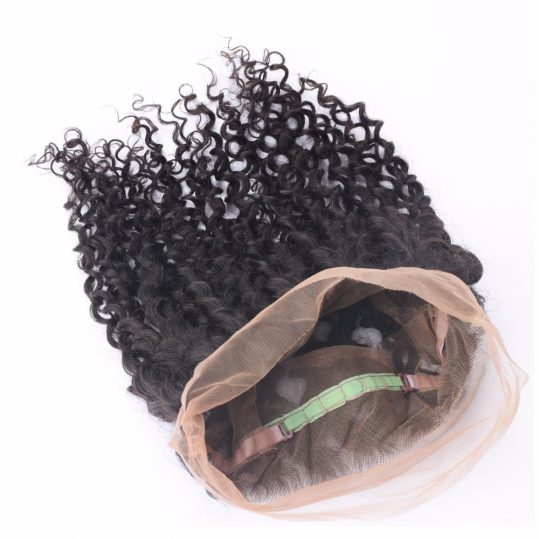 Luduna Brazilian Water Wave 360 Lace Frontal Closure With Baby Hair Natural Hairline 100% Non-remy Human Hair Weaving