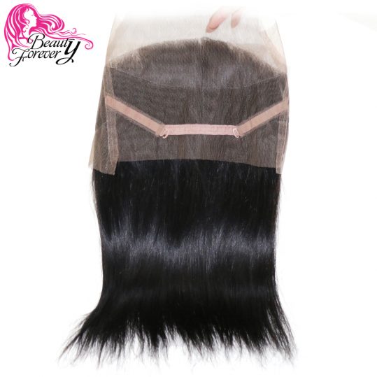 Beauty Forever 360 Lace Frontal Brazilian Straight Hair Closure Natural Color 100% Non Remy Human Hair 10-20 inch Free Shipping