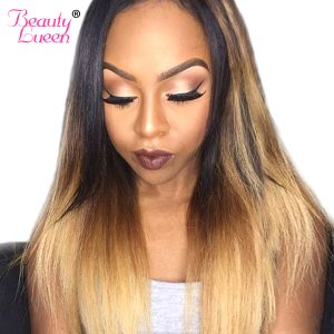 Ombre Brazilian Straight Hair Bundles 3 Tone Ombre Human Hair Extension 10-26'' 1B 4/27 Non Remy Hair Weave Double Weft 1 Piece