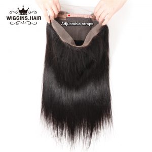 Wiggins Brazilian Hair Closure Straight Hair 360 lace frontal With Baby Hair 100% Non Remy Human Hair Free Shipping