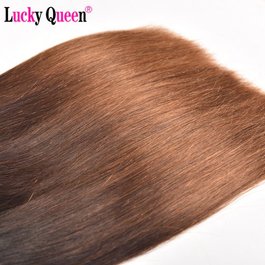Lucky Queen Hair Products Ombre Brazilian Straight Hair 1B/4/30 Three Tone Human Hair Bundles 1PC Non Remy Hair Free Shipping