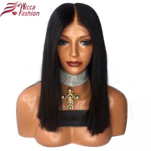 dream beauty Full Lace Human Hair Wigs For Black Women Pre Plucked Natural Hairline Brazilian Non Remy Short Bob Straight Wig