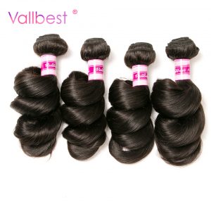 Peruvian Loose Wave Bundles Natural Black Peruvian Hair Weave Human Hair Bundles Extension Vallbest Non Remy Hair 100g/piece