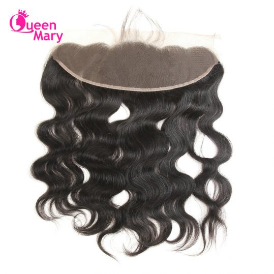 Queen Mary Peruvian Body Wave Closure With Baby Hair Non-Remy Hair 13*4 Lace Frontal Closure 100% Human Hair Shipping Free