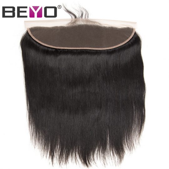 Beyo Pre Plucked Lace Frontal Closure With Baby Hair 8-22 Inch Malaysian Straight Hair Ear To Ear Human Hair Closure Non-Remy