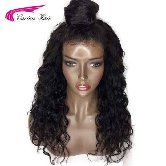 Carina Hair 150% Density Color 1B Malaysian Non-Remy Human Hair Full Lace Wigs with Baby Hair Glueless Short Wigs Pre-Plucked