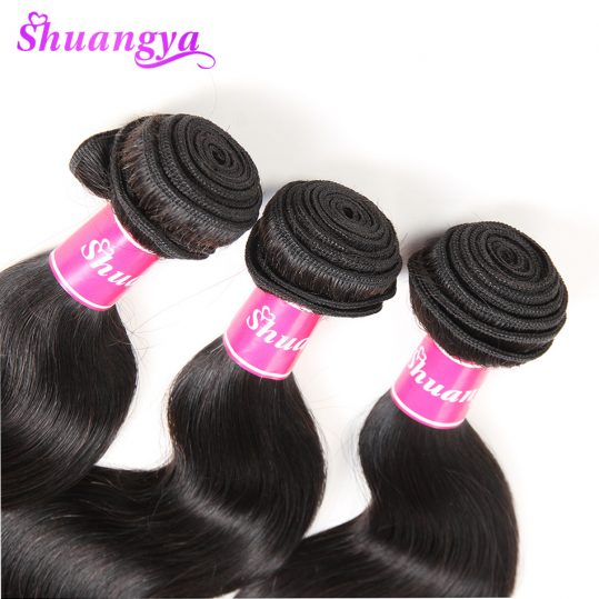 Shuangya Hair Malaysian Body Wave Hair Bundles 100% Human Hair Weave Non Remy Hair Weaving 10-28Inch Natural Color Free Ship