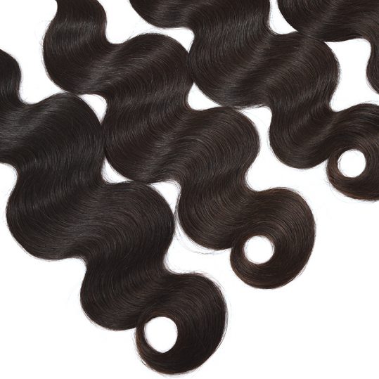 Ali Afee Malaysian Body Wave Human Hair Bundles Natural Black Hair Extension 1Pc Non Remy Can Buy 3 or 4 Bundles With Closure