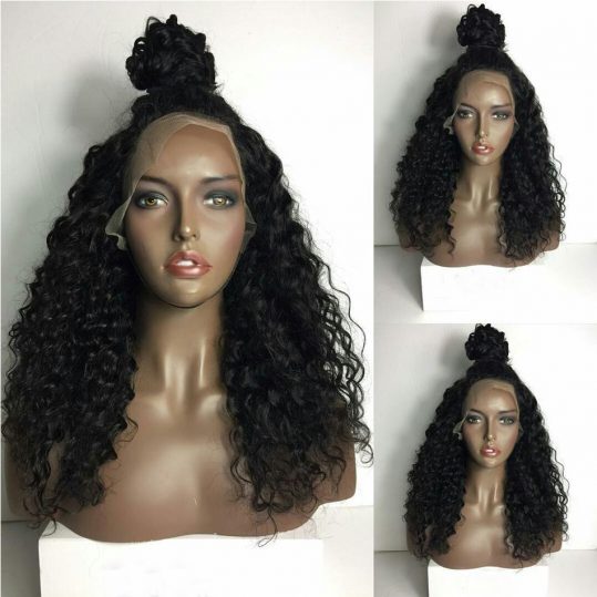 Luffy Natural Color Malaysian Non Remy Hair Full Lace Short Curly Human Hair Wigs For Black Women With Baby Hair High Ponytail
