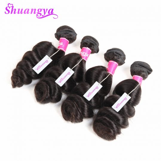 Shuangya hair Malaysian loose wave 1PC Non Remy hair extensions 10-28Inch Natural Color 100% Human hair weave bundles Ship free