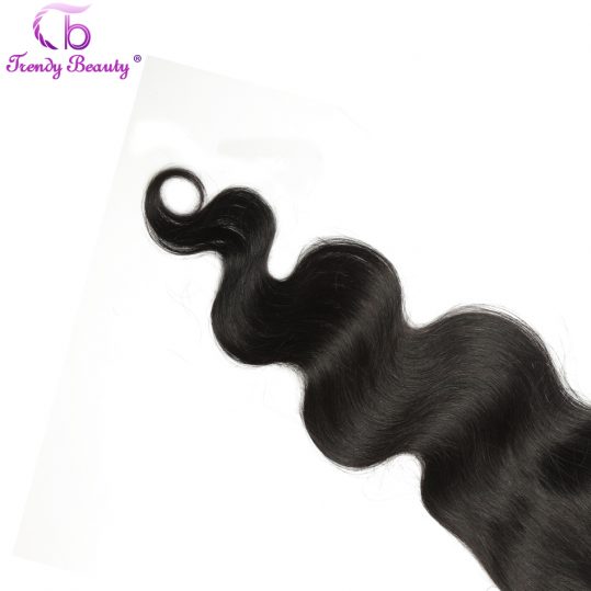 Trendy Beauty Indian lace closure 4*4 Free Part Swiss Lace Body Wave color 1B can be dyed 1 piece Non-Remy Hair free shipping
