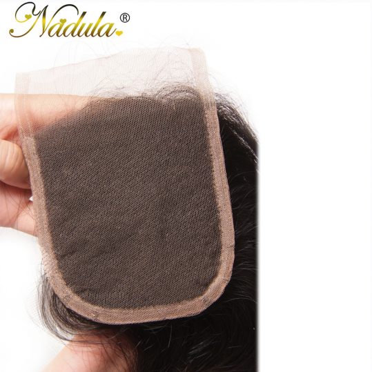 Nadula Hair Company Free Part Indian Hair Body Wave Closure Piece 10-20inch Non Remy Hair Weave Swiss Lace Closure Free Shipping