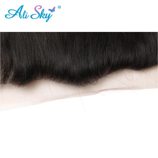 Indian Straight Ear To Ear Lace Frontal Closure 13*4 100% Human Hair 8-20 Inch Natural Color Shipping Free Ali Sky nonremy